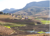 Selling online Photos of Madagascar, terraced ricefields and typical village of Madagascar highlands, Andringitra area, Ravo.Madagascar 2017 picture