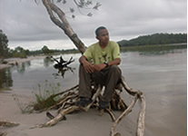 Vente de Photos en ligne, des Photos de Madagascar, Ravo au petit matin au lac Ampitabe, Palmarium, cote Est de Madagascar, Ravo.Madagascar photo 2013